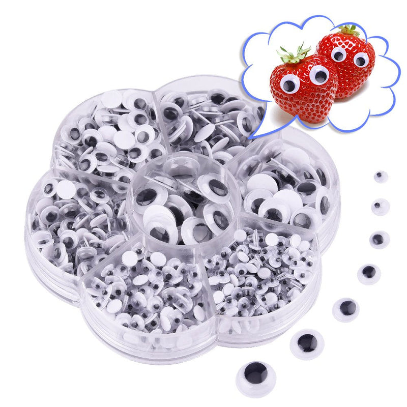 KUUQA 700 Pieces Mixed Wiggle Googly Eyes Self Adhesive Googly Eyes DIY Scrapbooking Crafts (Assorted Sizes) - NewNest Australia