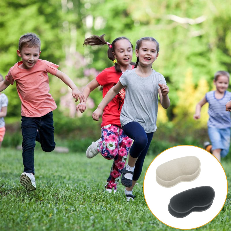 Heel Grips for Kids and Ladies Shoes, Soft Heel Cushion Pads Heel Grips for Shoes Too Big Self-adhensive Shoes Heel Inserts for Prevent Rubbing and Sliding(Black+Beige) (4 Pairs) 4 Pairs - NewNest Australia