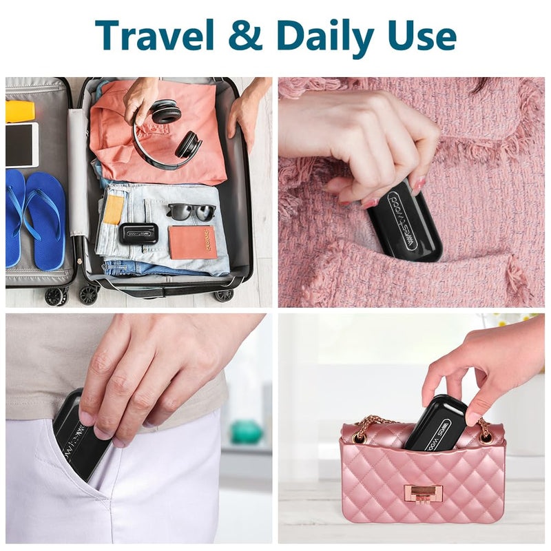 Acwoo Tablet Divider, Tablet Divider For Small And Large Tablets, Tablet Cutter With Storage Compartment, Portable Pill Cutter With Sharp Blades For Travel & Daily Use (Black) - NewNest Australia