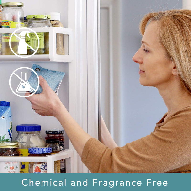 MOSO NATURAL: The Original Air Purifying Bag for Fridge and Freezer. Unscented, Chemical-Free Odor Eliminator. More Powerful Than Baking Soda. (Blue) 1-Pack - NewNest Australia