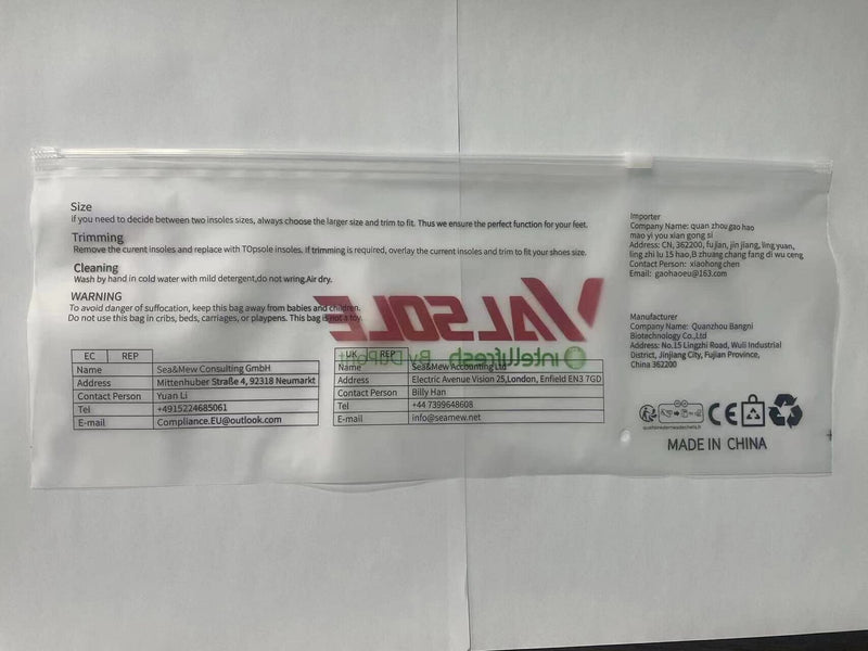 VALSOLE Heel Spur Insoles Orthopedic Insoles Shoe Insoles for Arched Splayfoot, Flat Feet, Plantar Fasciitis Shoe Insoles (41-43 EU-28cm, Grey) 41-43 EU-28cm - NewNest Australia