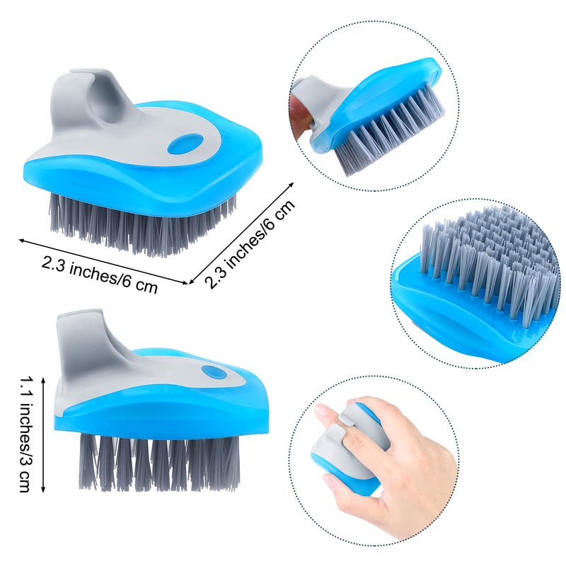 Aodaer 4 Piece Vegetable Brush Potato Scrubber Brush Silicone Hard and Soft Side Fruit Cleaning Tools for Delicate or Tough-Skinned Vegetables - NewNest Australia