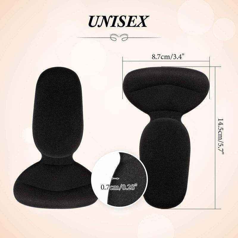 2 Pairs Heel Shoe Grip Heel Cushion Pads Liner Self Heel Inserts Self-Adhesive Shoe Insoles Foot Care Protector Sticky Heel Cushion Inserts for Women Men (Black) Black - NewNest Australia