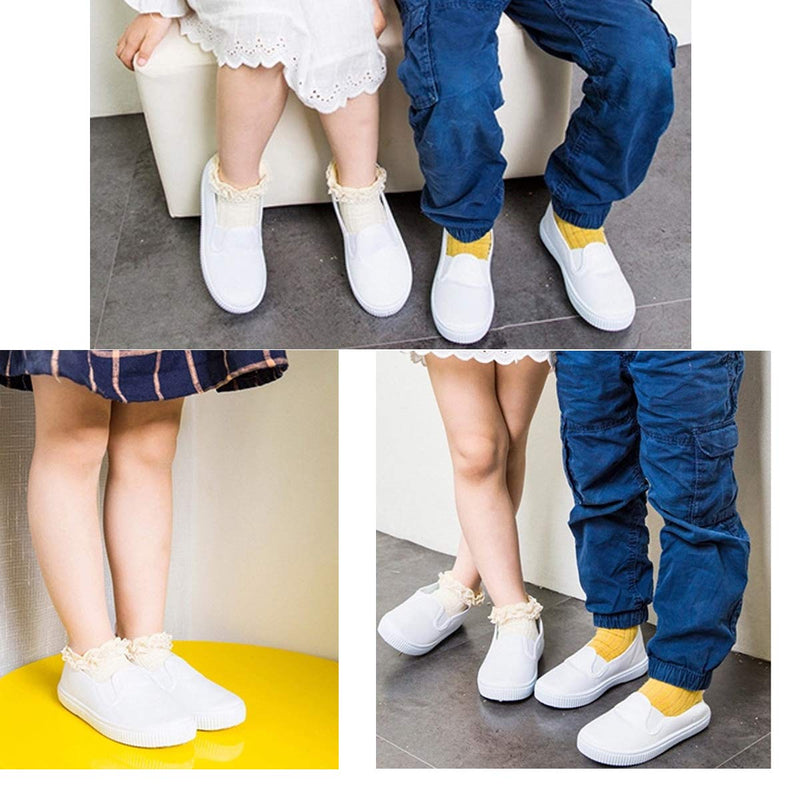 Unpafcxddyig Kids Sneakers Athletic Running Tennis Sport Shoes Light Weight Slip on 8 Toddler White a - NewNest Australia