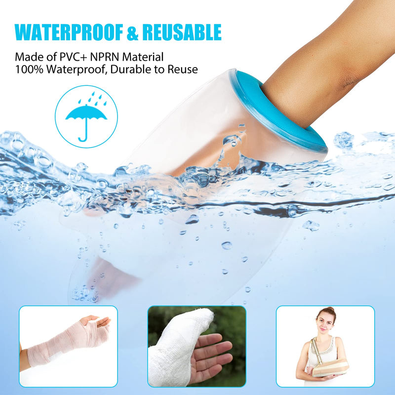 Waterproof Hand Cast Cover for Shower: Cast and Bandage Protector for bathing, Plaster Cast Cover Clear Cast and Dressing, Reusable Watertight Protection Dry for Broken Hand, Finger Wound, Wrist - NewNest Australia
