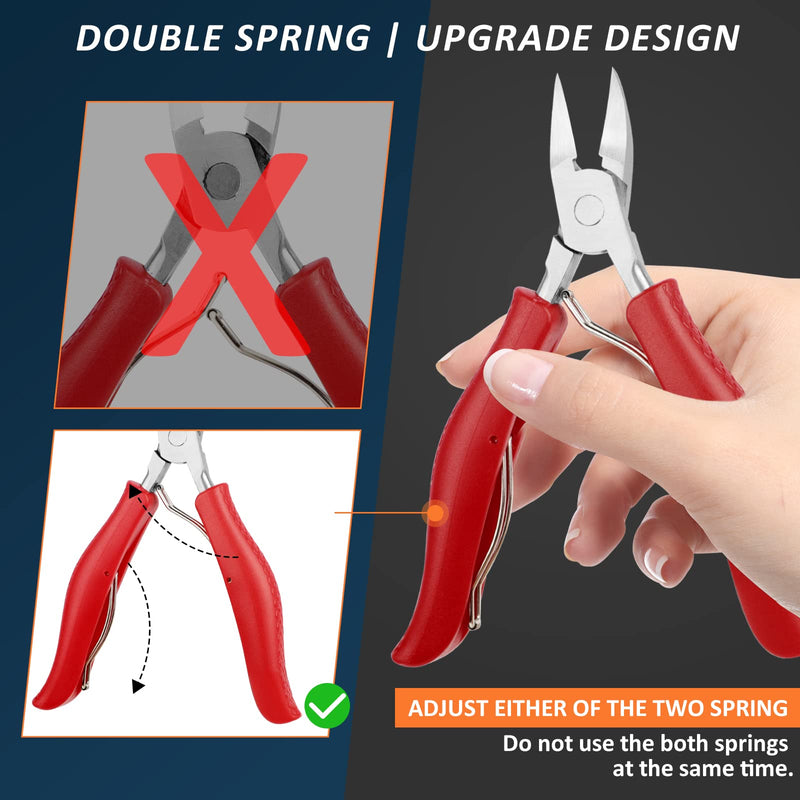 Toenail Clippers for Thick and Ingrown Nails, Red Nail Clipper Kit and Professional Podiatrist Toenail Clippers Heavy Duty Nail Scissors Toenail Treatment Tools Kit for Men Women Elderly - NewNest Australia