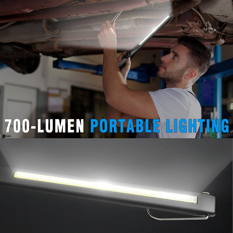 Dr. Prepare LED Work Light, 700 Lumens Rechargeable Work Light 3200mAh, Cordless Portable Magnetic COB LED Work Light, Inspection Light for Car Repair, Home, Garage, Emergency - NewNest Australia