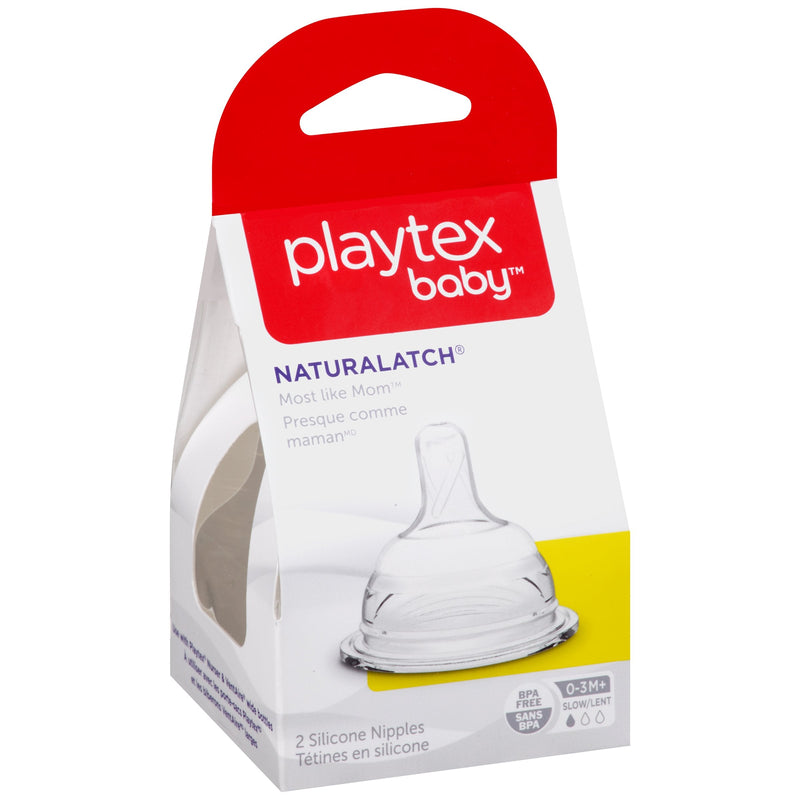 Playtex NaturaLatchNipple, Slow Flow, 2-Count - NewNest Australia