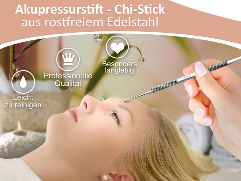 Instrumentsnrw Acupressure Pen Point Finder Meridian Pen Stainless Steel Ball Diameter 2/5 Mm Acupuncture Pen Acupressure Pen Acupuncture Rod (Stainless Steel) - NewNest Australia
