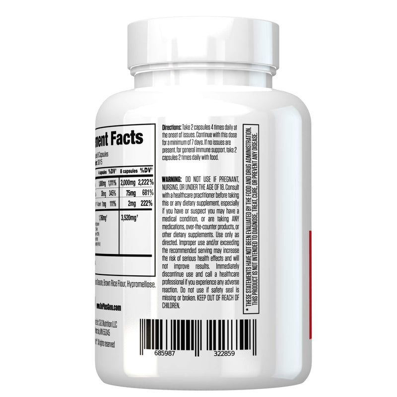 H Rescue Immune Support Formula, Lysine, Zinc, Vitamin C, Oregano Oil, 120 Caps - NewNest Australia
