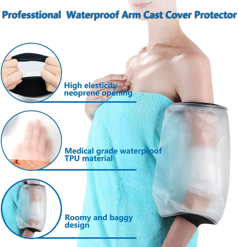 HKF HO KI HO Picc Line Waterproof Protector Cast and Dressing Cover,Arm Sleeve Protector Bandages and Plasters Dry During Shower,Reusable and Soft. - NewNest Australia