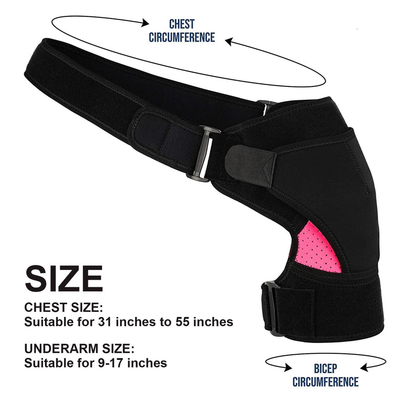 AWAVM Women's Shoulder Orthosis Neoprene Shoulder Support Double Support on the Shoulder Joint Injury Prevention and Recovery Sports Injuries Arthritic Shoulders - NewNest Australia