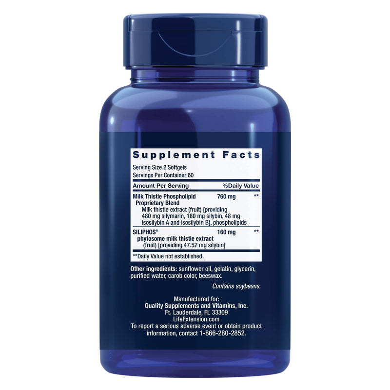 Life Extension Advanced Milk Thistle Formula Provides Powerful Compounds to Deliver Full-Spectrum Support for Optimal Liver Health & Function - Non-GMO, Gluten-Free - 120 Softgels 120 Count (Pack of 1) Standard Packaging - NewNest Australia