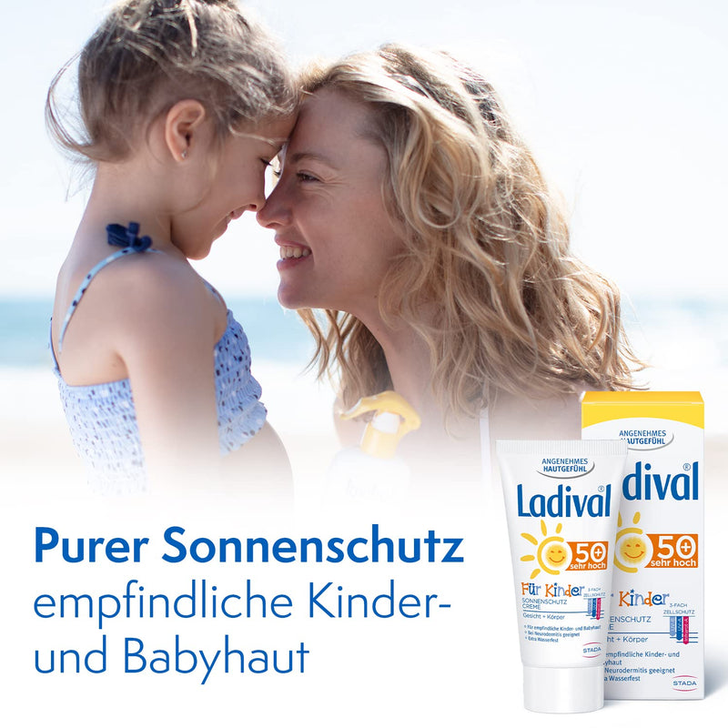 Ladival Children'S Sun Protection Cream For Face And Hands Spf 50+ - Fragrance-Free Sun Cream For Children - No Colorants And Preservatives - Waterproof - 1 X 50 Ml - NewNest Australia
