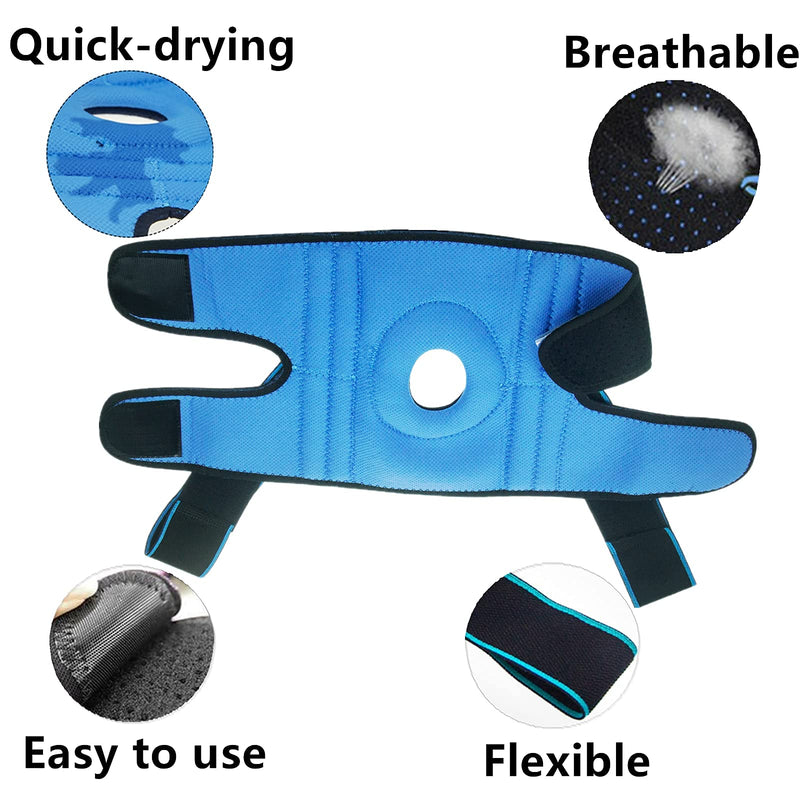 LAVAED Knee Brace with Side Stabilizers for Knee Pain, Adjustable Non Slip Open-Patella Compression Wrap Knee Support with Patella Gel Pads, for Man and Woman Sports Workout Gym Running Basketball Regular Size (13.7"~19.6") - NewNest Australia