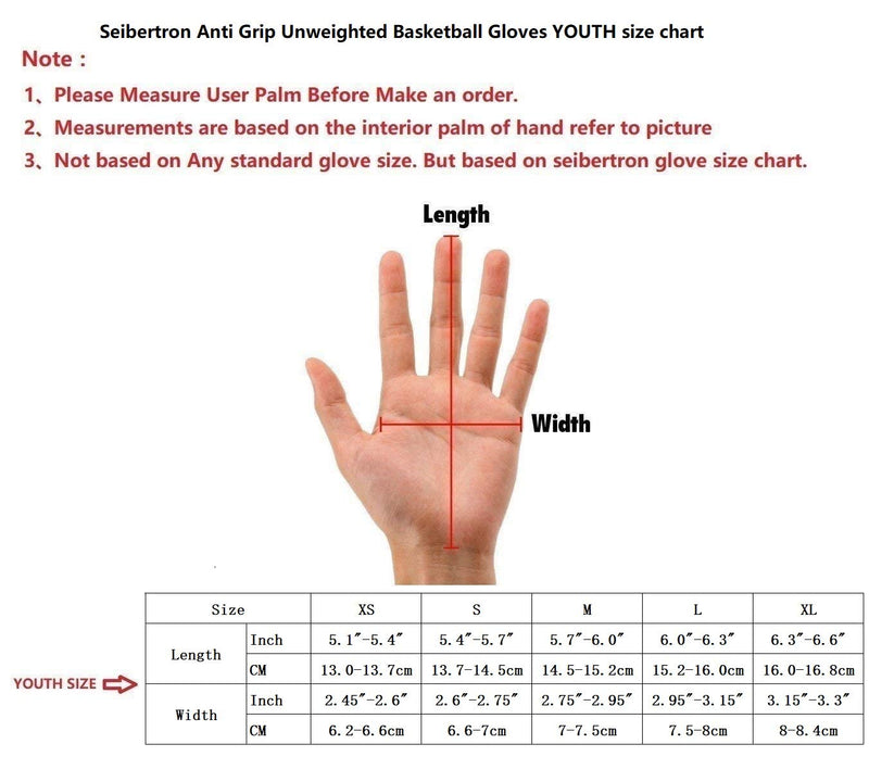 Seibertron Anti Slip Unweighted Basketball Gloves Ball Handling Gloves (Basketball Training Aid) Or Driving Gloves youth size-black S Youth - NewNest Australia
