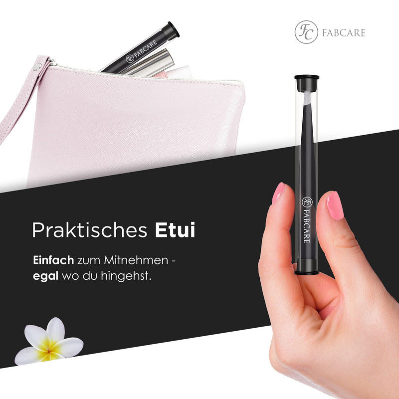 Fabcare Tweezers For Eyebrow Plucking (Slanted) Including Case - Improved Tip - Professional Eyebrow Tweezers With Non-Slip Coating - Plucking Tweezers For Hair Removal - Pointed Tweezers - NewNest Australia