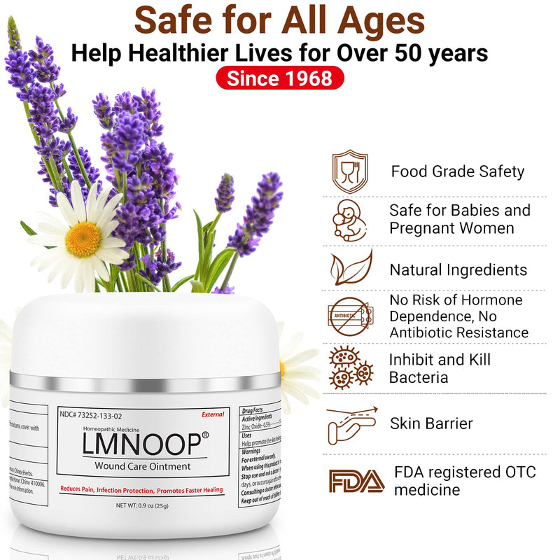 LMNOOP® Bed Sore Cream, Wound Healing Ointment Skin Repair Treatment Infection Protection First Aid Ointment for Bedsores & Pressure Sores Diabetic Venous Foot & Leg Ulcer Burns Cuts 25g - NewNest Australia