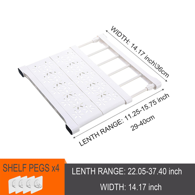 cOOva Closet Tension Shelf Expandable Shelf dividers -Kitchen Cabinet Shelves Under Sink Organizer Rack -School Locker Shelf Adjustable. 14.17W (11.25-15.75) L inch 36W (29-40)L cm - NewNest Australia