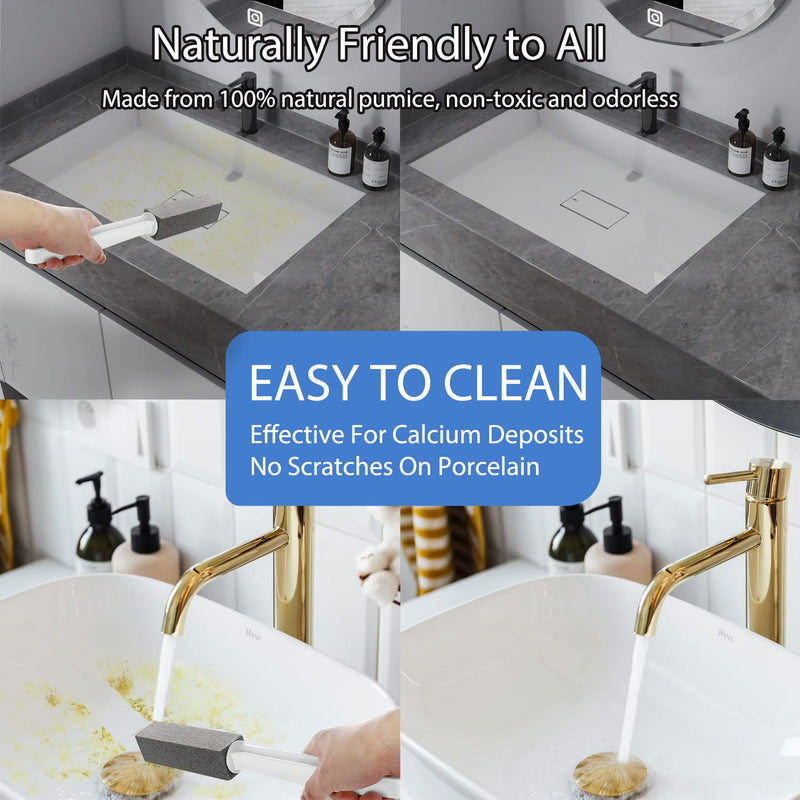 2 Pack Pumice Stone Cleaning Stone with Handle Pumice Stone Toilet Cleaner - NewNest Australia