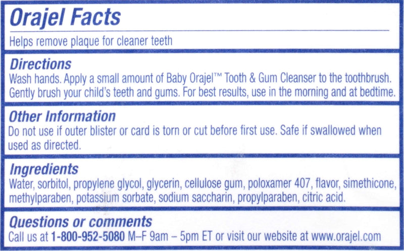 Orajel Elmo Fluoride-Free Tooth & Gum Cleanser with Toothbrush, Combo Pack, Banana Apple Flavored Non-Fluoride, 1 oz. - NewNest Australia