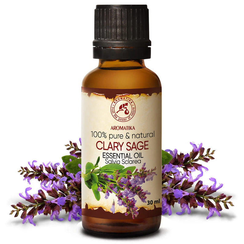 Clary Sage Essential Oil - 30 Ml - Salvia Sclarea - Clary Sage Oil - Aromatherapy Oil For Diffusers And Oil Lamps - Fragrance Oils For Soap Making And Candles - Care Oils For Skin & Hair - NewNest Australia