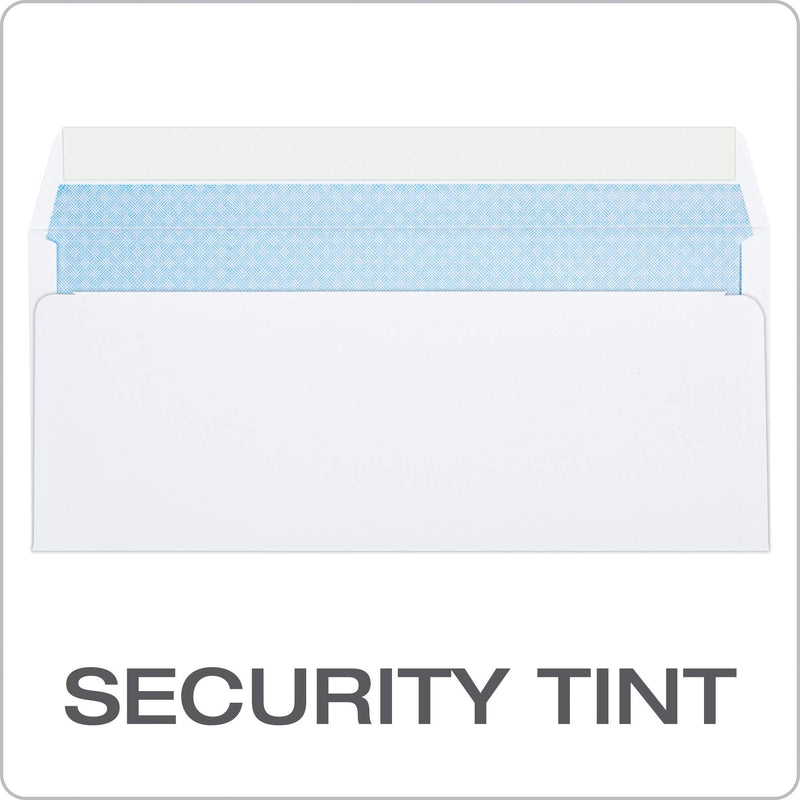 Quality Park #10 Self-Seal Security Envelopes, Security Tint and Pattern, Redi-Strip Closure, 24-lb White Wove, 4-1/8" x 9-1/2", 100/Box (QUA69117) - NewNest Australia