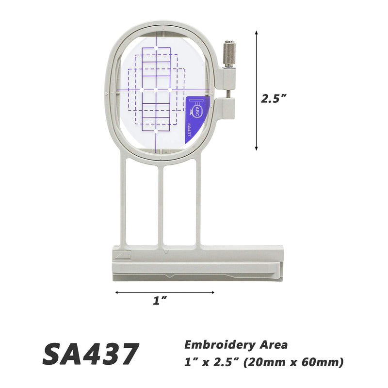 Sew Tech Embroidery Hoops for Brother Innovis NQ1600E NQ1400E NQ3600D Dream Machine 2 VE2200 4000D 1500D V7 V5 VM5200 Babylock Embroidery Machine Hoop (1x2.5"-SA437) 1x2.5"-SA437 - NewNest Australia
