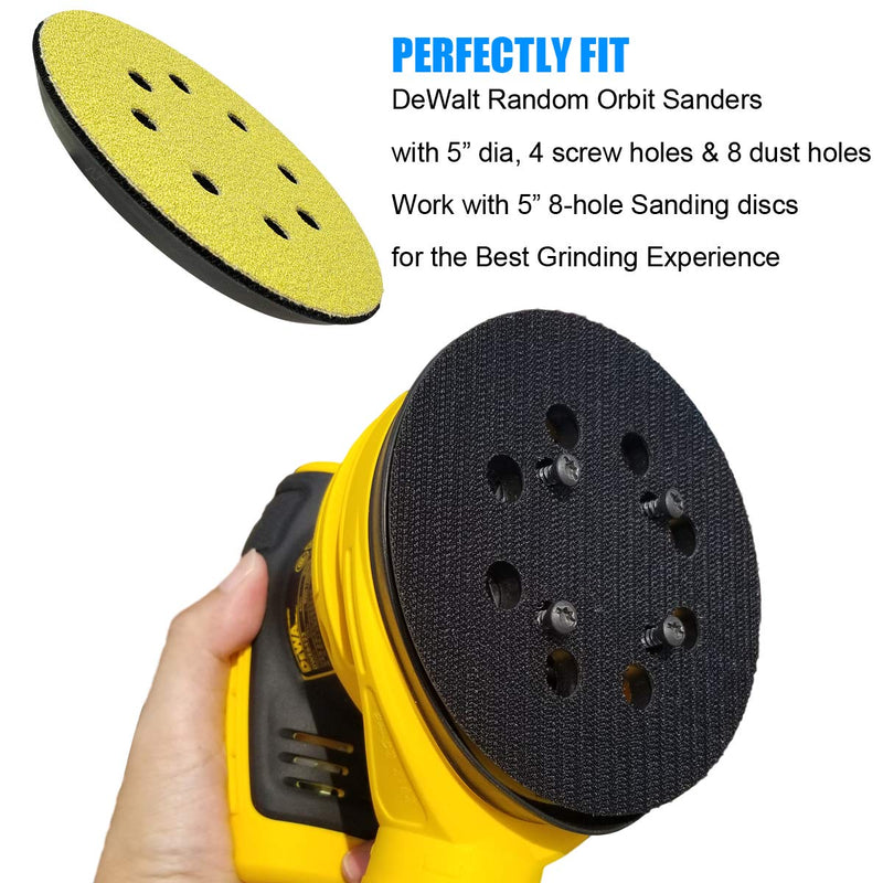 5" Hook-&-Loop Sander Pad with Metal Backing for DeWalt Random Orbit Sander - Compatible with Models DWE6421/6421K, DWE6423/6423K, DCW210B - NewNest Australia