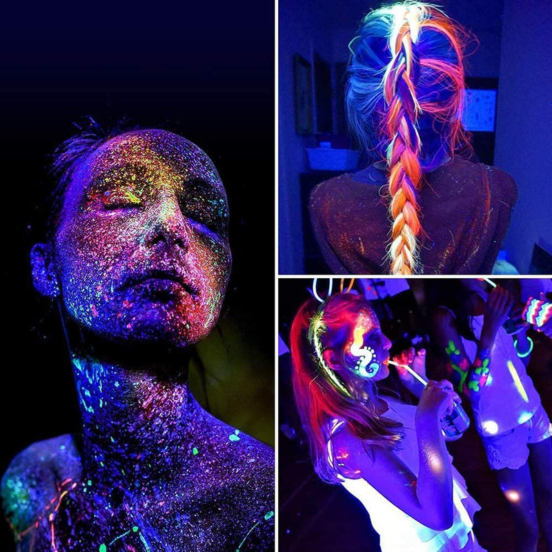 Onforu LED Black Light Bulbs 60W Equivalent, A19 E26 7W Blacklight Bulb for Glow in The Dark, Halloween Lights, 120V, Level 385-400nm, Purple Bulb for Blacklight Party, Body Paint, Fluorescent Poster - NewNest Australia