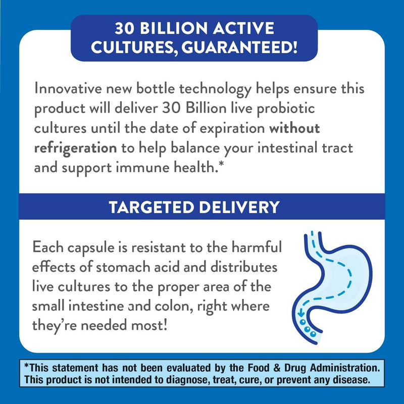 Nature’s Way Fortify 50+ Probiotic, 30 Billion Live Cultures, 11 Strains, Prebiotics, 30 Capsules - NewNest Australia