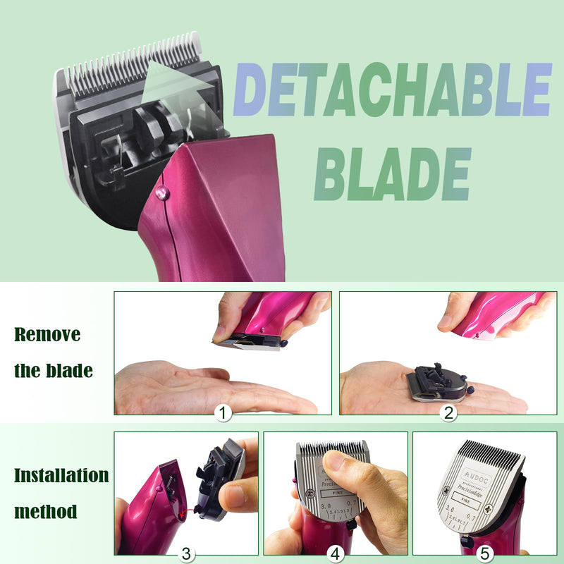 Audoc 2-Pack Professional Tier 5-In-1 Blade With Adjustable Cutting Length From 0.7-3Mm, Compatible With Wahl Arco, Bravura And Moser Arco 1870/1871/1872/1873/1854 - NewNest Australia