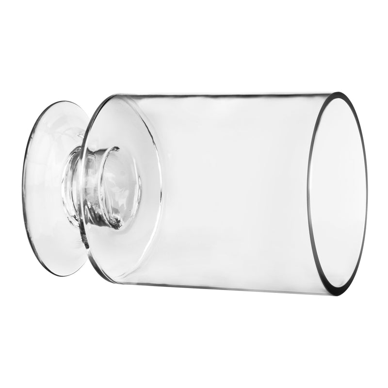 NewNest Australia - CYS EXCEL Glass Candle Holders, Hurricane Candle Holder, Trifle Dessert Tray, Stemmed Candle Holder (Series (1) 3.75" Wide x 6" Tall) Series (1) 3.75" wide x 6" tall 