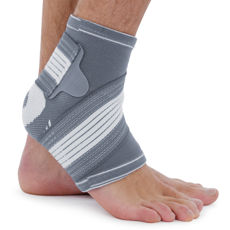 Ankle Support Brace - Adjustable Foot Compression Sleeve Strap Socks | for Arthritis, Achilles Tendonitis, Sprained Heel Lift, Ligament Damage, Arch Supports | Sports Running for Men Women (Medium) M (Pack of 2) - NewNest Australia