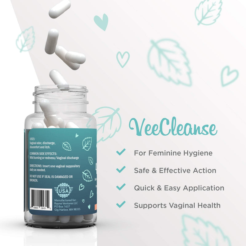 VeeFresh - VeeCleanse Boric Acid Vaginal Suppositories + Suppository Applicator - Vaginal pH Balance Suppositories - Vaginal Odor Control - Feel Fresh, Feminine and Confident - NewNest Australia