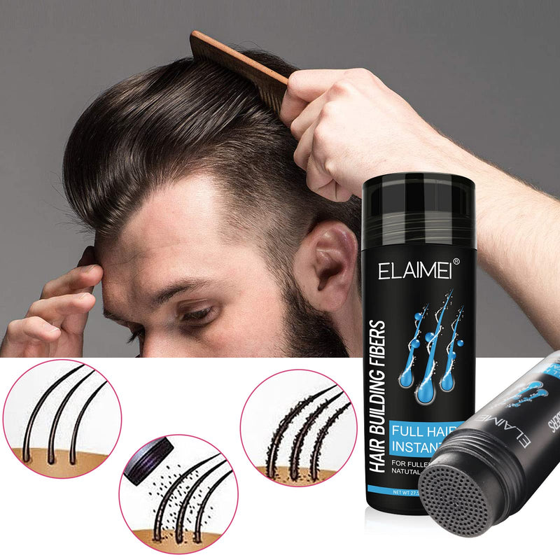 Hair Building Fibers, Professional Quality Fibre Hair Powder Spray Hair Fibres Dark Brown Hair Loss Concealer for Men and Women for Bald Spots & Thinning Hair (Dark Brown) - NewNest Australia