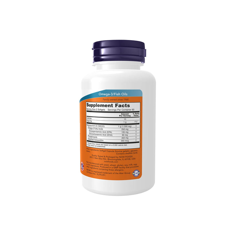 NOW Foods Supplements, Neptune Krill Oil, Phospholipid-Bound Omega-3, 120 Softgels, A662, Unflavored (Pack of 1), 1626 - NewNest Australia