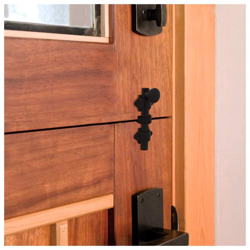 Nuk3y Heavy Duty Solid Brass Dutch Door Surface Bolt 4 inch Black - NewNest Australia