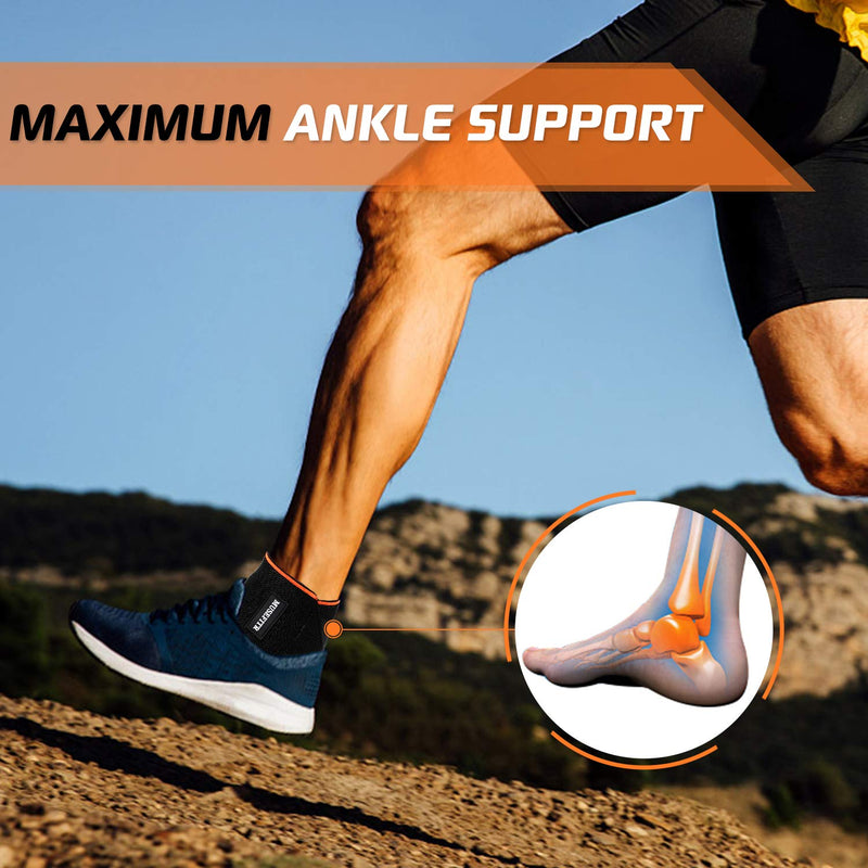 2 Pack Adjustable Ankle Brace for Women and Men-Ankle Support Brace for Sprained Ankle,Plantar Fasciitis,Achilles Tendon-Compression Ankle Wrap for Volleyball,Running,Tennis -Universal Size fits All 2 - NewNest Australia
