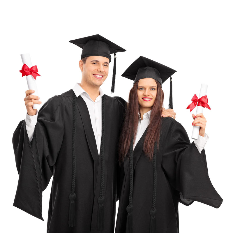 Rcanedny 15 Pieces Graduation Honor Cord Braided Honor Cords with Tassels for Graduation Students (Black) Black - NewNest Australia