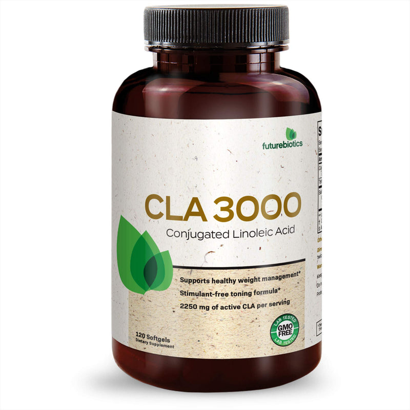 Futurebiotics CLA 3000 Extra High Potency – Naturally Supports Healthy Weight Management, Increase Lean Muscle Mass - Non-Stimulating Conjugated Linoleic Acid, Non GMO, 120 Softgels - NewNest Australia