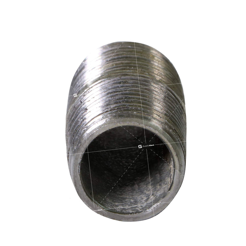 SUPPLY GIANT OQHM3400-10 Steel Nipple Pipe, 3/4'' x 1", Galvanized (Pack Of 10), 3/4" x 1" 3/4" x 1" Pack Of 10 - NewNest Australia