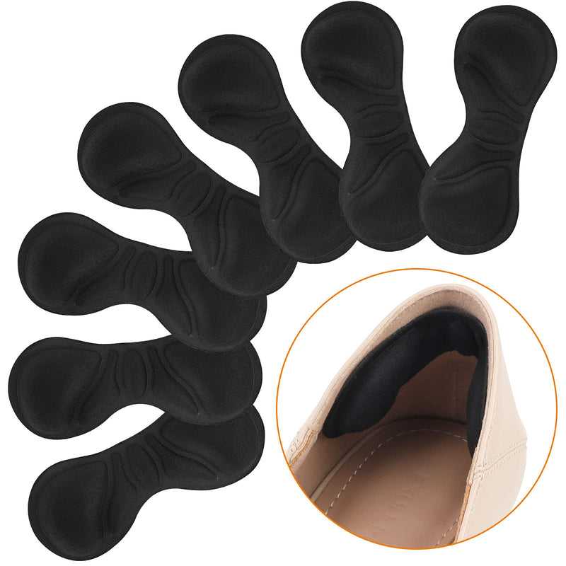 OOTSR Black Heel Pads Self-Adhesive Cushion Inserts, 4 Pairs Premium Heel Grips for Sneaker Shields Foot Protectors Anti Slip Back of Loose Heel Shoes for Preventing Heel Slipping Black Heel Cushion Pads - NewNest Australia