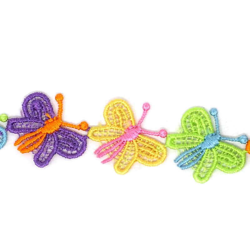 Honbay 5 Yards Decorating Lace Embroidered Trim Ribbons for Sewing or Craft Decoration (Butterfly) Butterfly - NewNest Australia