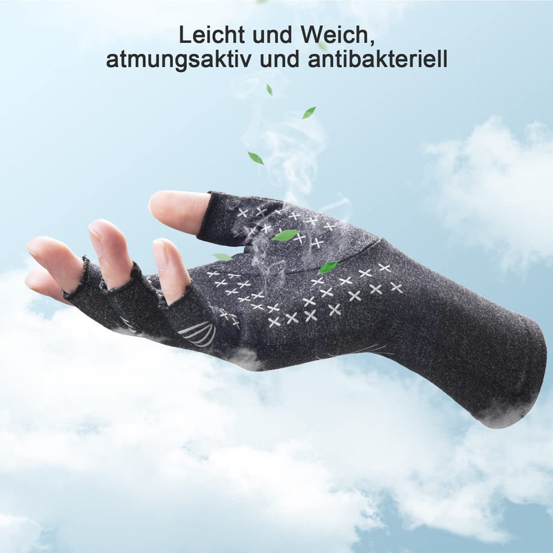 Freetoo Copper Infused Arthritis Gloves, Fingerless Compression Gloves Women / Men, Arthritis Pain Relief For Carpal Tunnel, Rheumatism, Rsi, Tendinitis, Hand Pain Typing, Gaming Knitted Gloves - NewNest Australia
