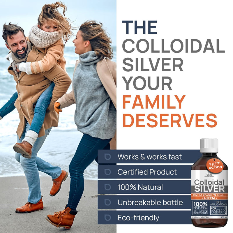 Colloidal silver 40 PPM 1 liter ● Premium silver water Stronger than 25ppm ● For humans, dogs & cats ● Carbon neutral ● 100% natural with 2 ingredients 1001 ml - NewNest Australia