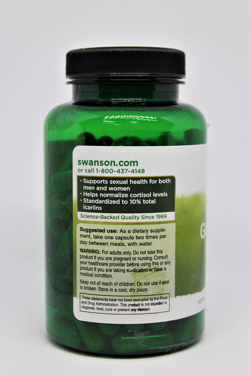 Swanson Horny Goat Weed Extract 500 Milligrams 120 Capsules - NewNest Australia