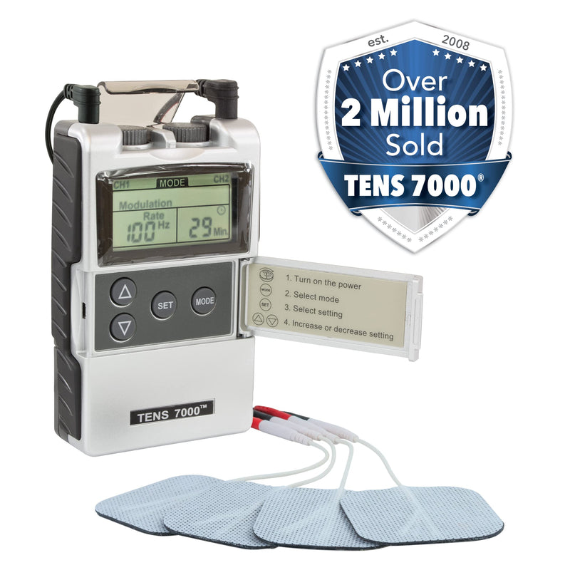 TENS 7000 Digital TENS Unit with Accessories - TENS Unit Muscle Stimulator for Back Pain, General Pain Relief, Neck Pain, Muscle Pain - NewNest Australia