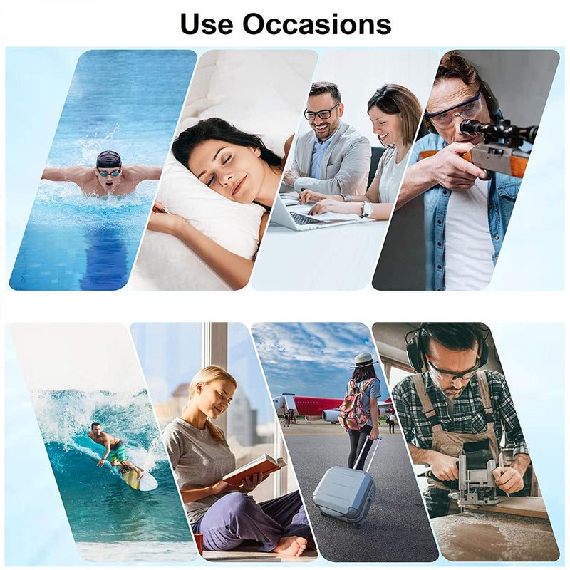 Waterproof Swimming EarPlugs for Adults, Soft Silicone Swim Earplugs, Ear Plugs for Surfing Diving Showering Snorkeling - Keep Water Out and Ear Protection Blue - NewNest Australia
