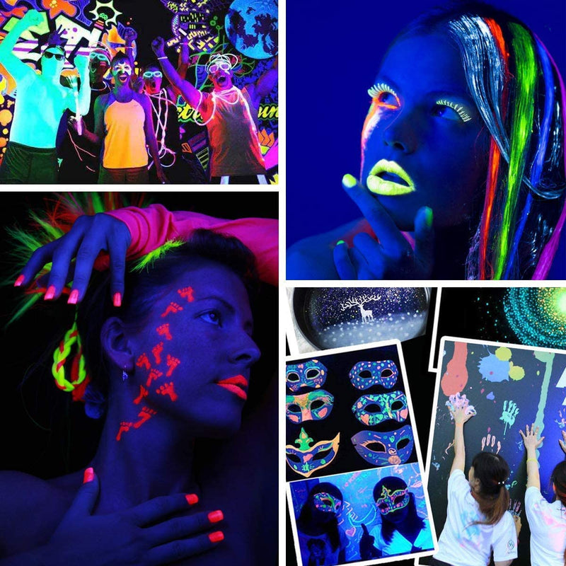 Glow in the Dark Pigment Powder 12 Color Epoxy Resin Pigment Luminous Powder Safe Long Lasting for Nail Art, Colorant Slime, Acrylic Paint, Fine Art and DIY Crafts, 0.7oz 12 Colors - NewNest Australia